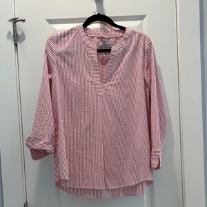 Vineyard Vines Pink Relaxed Buttoned Blouse